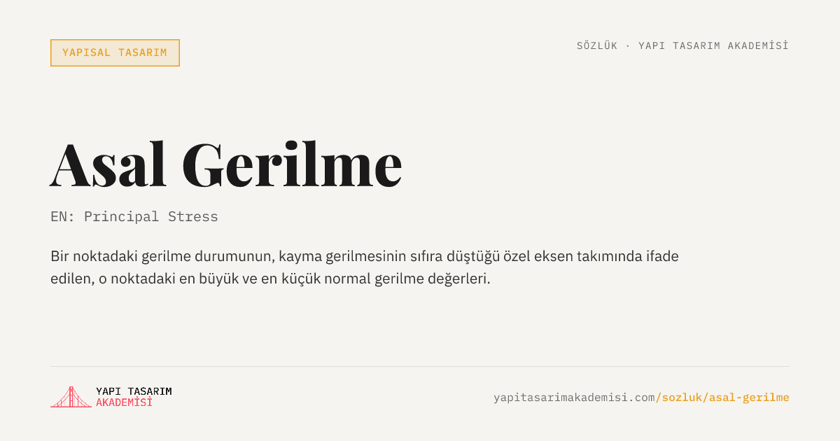 Asal Gerilme