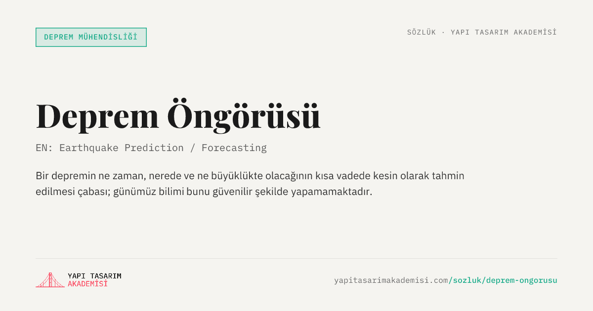 Deprem Öngörüsü