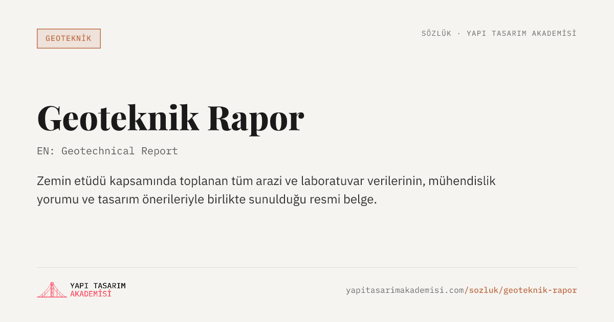 Geoteknik Rapor