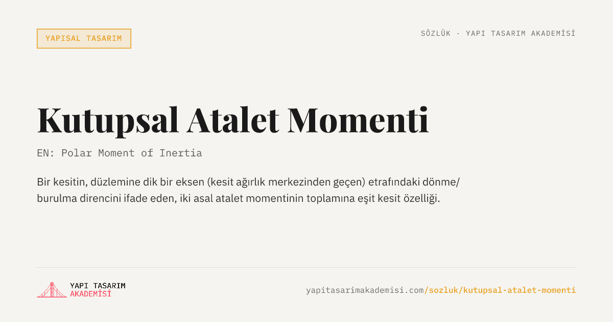 Kutupsal Atalet Momenti