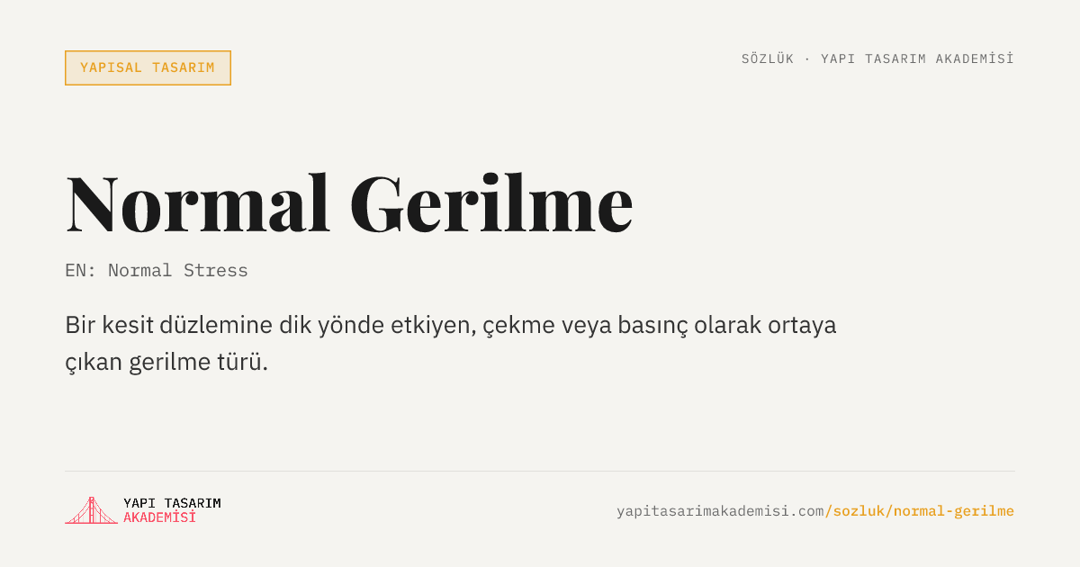 Normal Gerilme