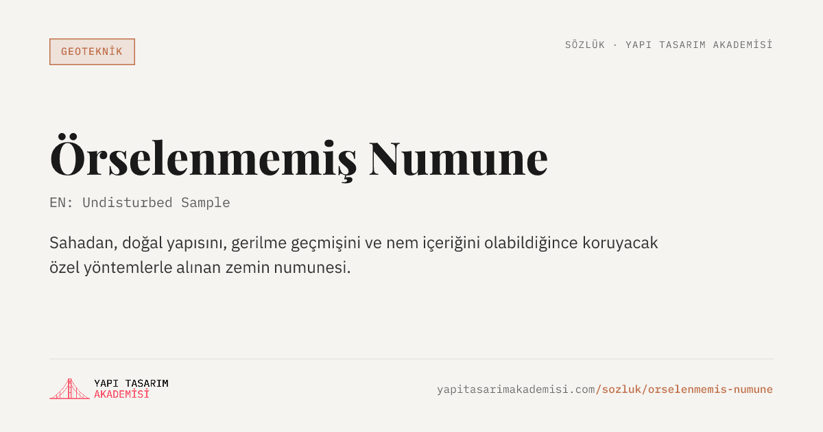 Örselenmemiş Numune
