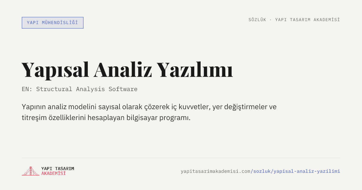 Yapısal Analiz Yazılımı