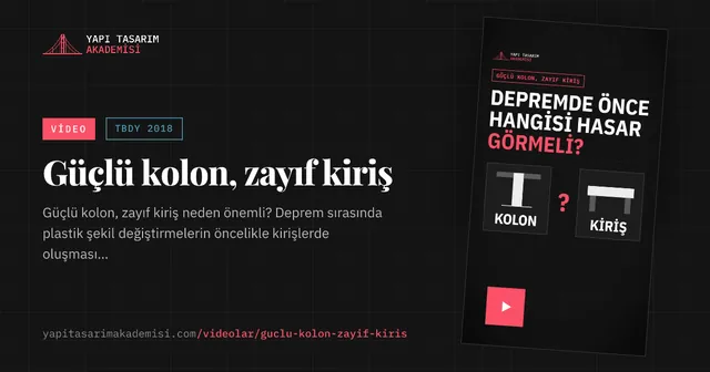 Güçlü kolon, zayıf kiriş